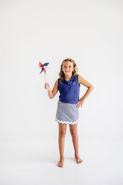 Susanne Skirt Nantucket Navy Stripe