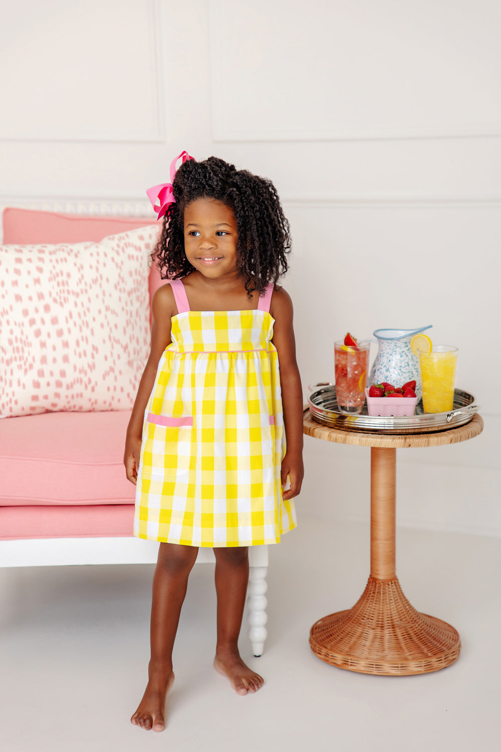 Millie Day Dress Seaside Sunny Yellow Chattanooga Check