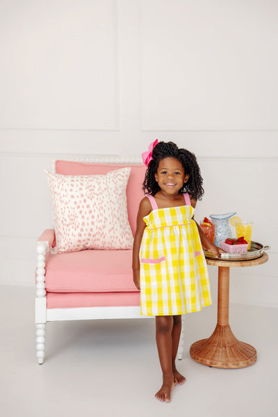 Millie Day Dress Seaside Sunny Yellow Chattanooga Check