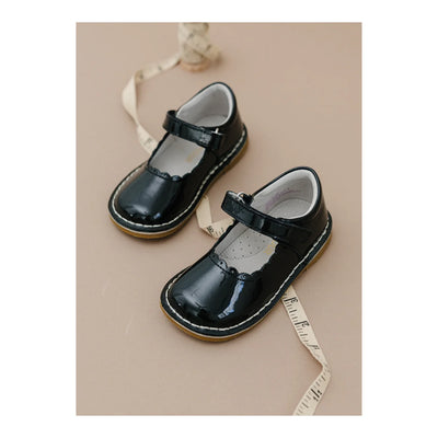 Caitlin Scalloped Patent Mary Jane Patent Black