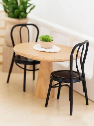 Dollhouse Metal Bistro Chair Set | Black