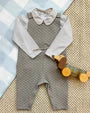 LS Peter Pan Collar Shirt Grantley Gray Windowpane