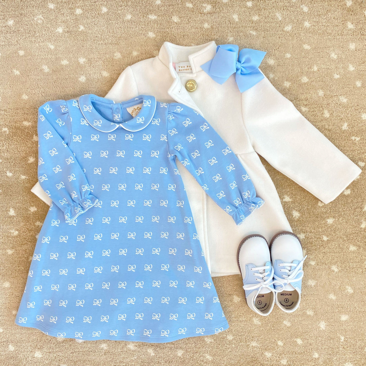 Sadie Sweatshirt Dress Blue Bon Ton Bows