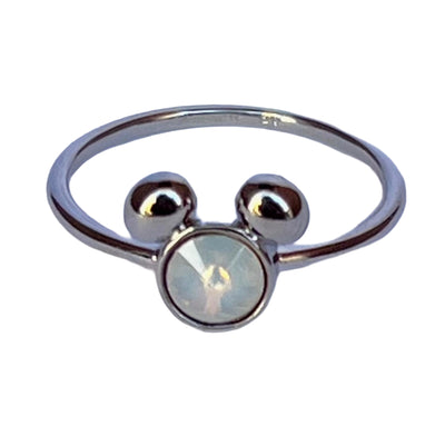 Mickey with Opal Stone Ring (2 Colors)