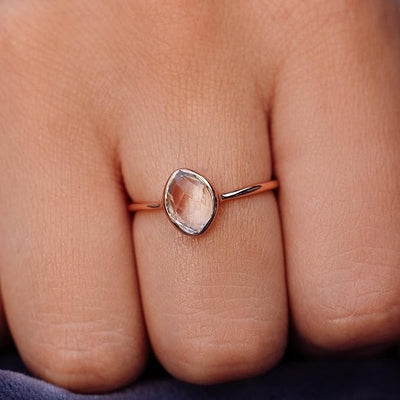Organic Stone Clear Quartz Ring