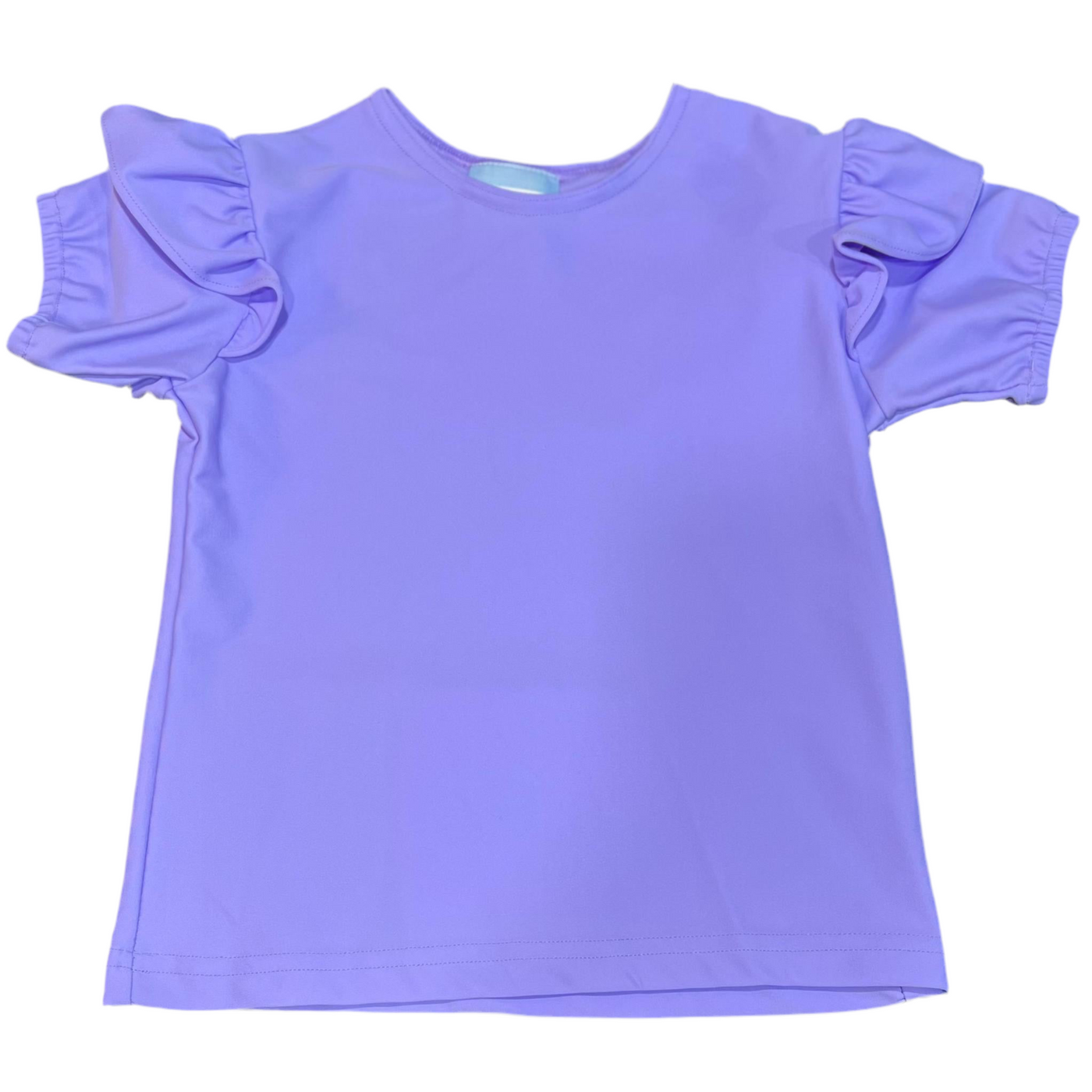 Lilac Ruffle Puff Sleeve Top