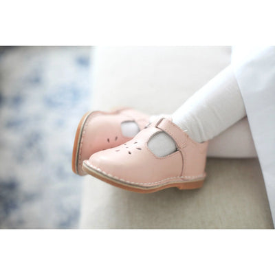 Joy Classic Leather T Strap Mary Jane Pink