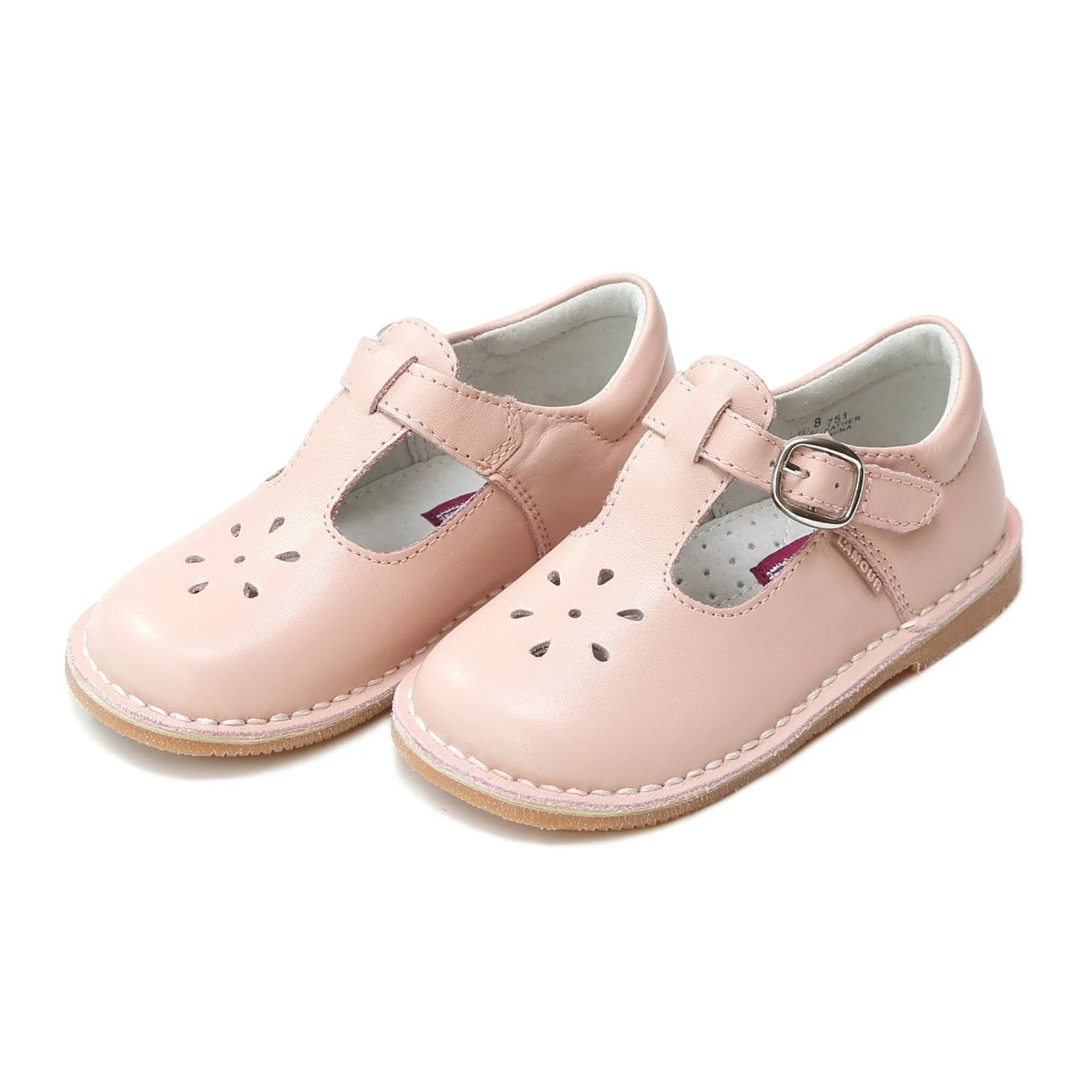 Joy Classic Leather T Strap Mary Jane Pink