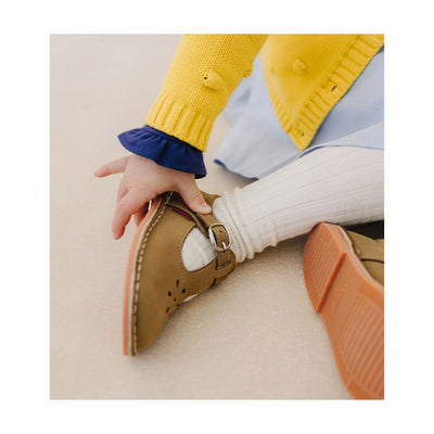Joy Classic Nubuck Leather T Strap Mary Jane Nubuck Khaki