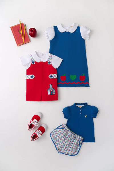 Little Miss Prim & Proper Polo Wood Boat Blue Sunnyside Yellow