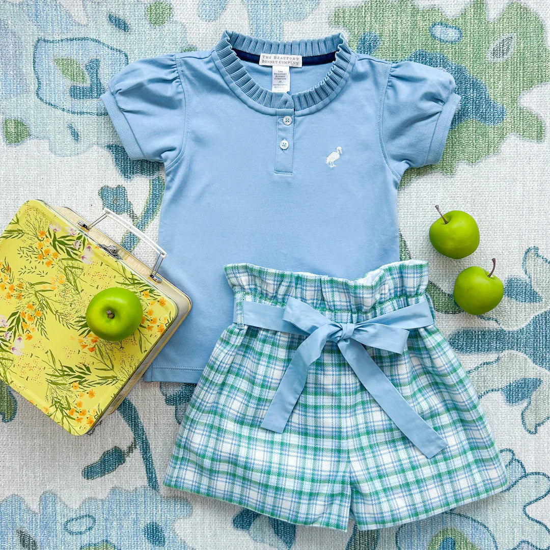 Maddie Bea Bag Shorts Eastpoint Plaid BarrBlue