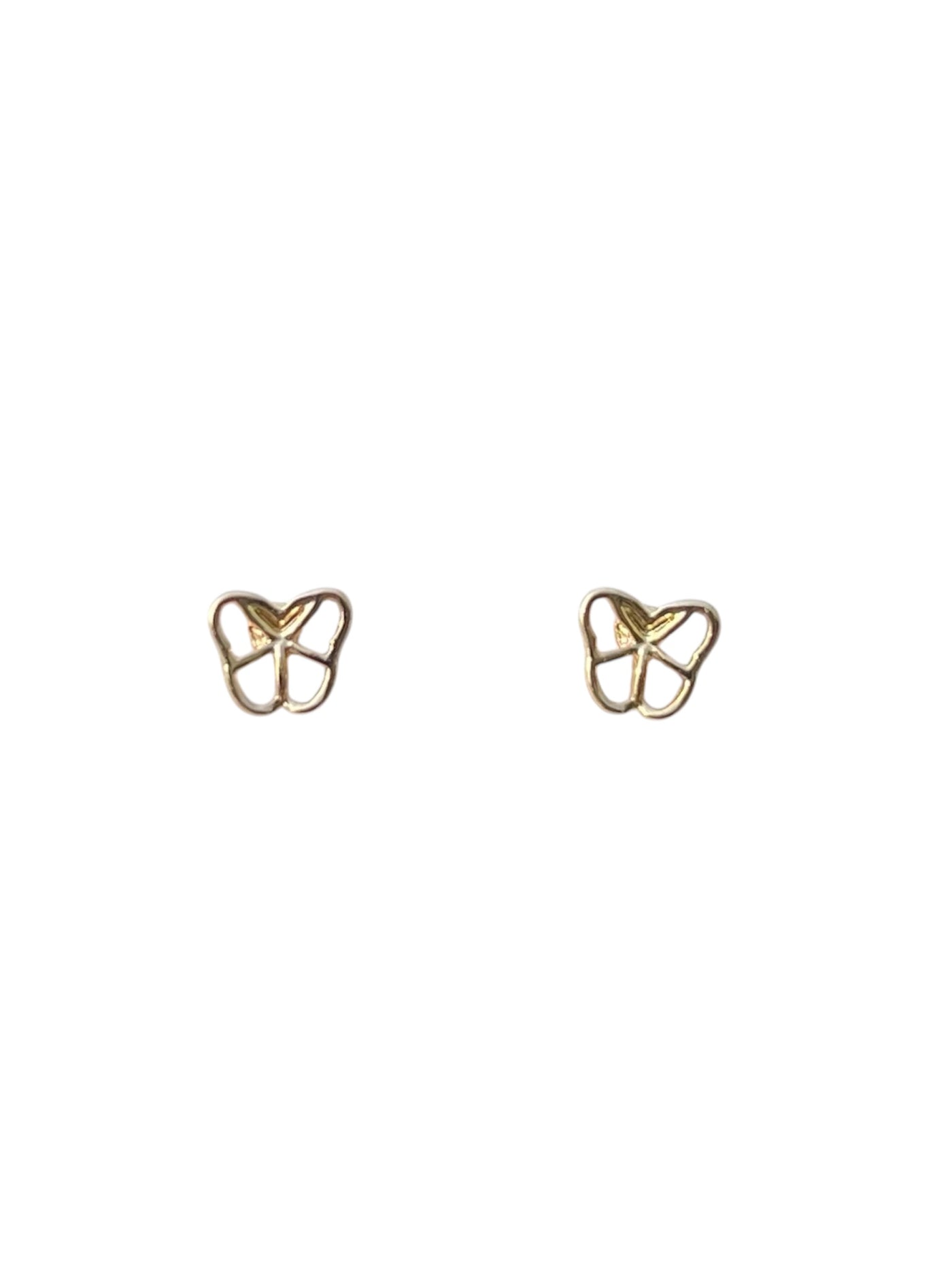 Small Gold Butterfly Outline Earrings