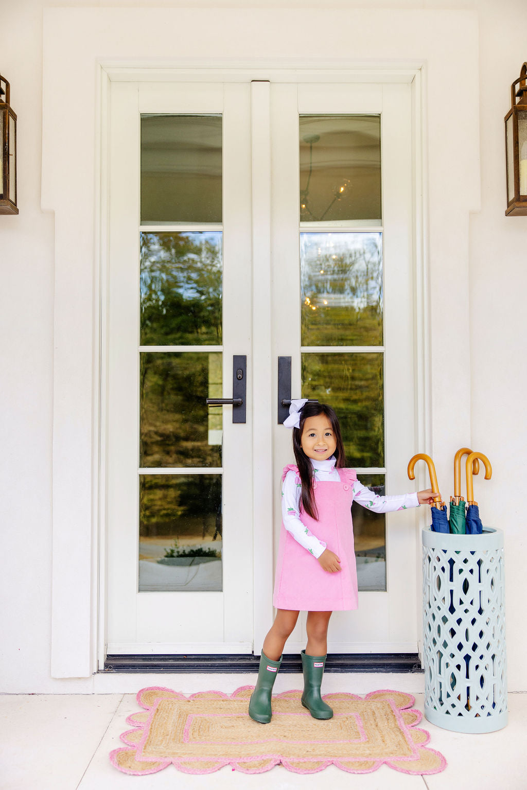 Tatum's Turtleneck Sanibel Strawberry in White