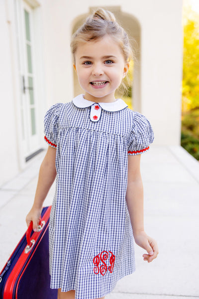 Mary Dal Dress Nantucket Navy Windowpane