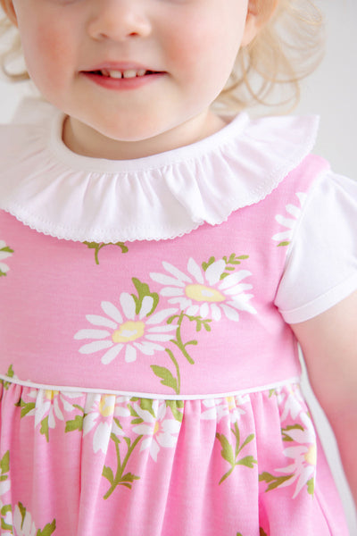 Ramona Ruffle Collar Shirt & Onesie SS Worth Avenue White