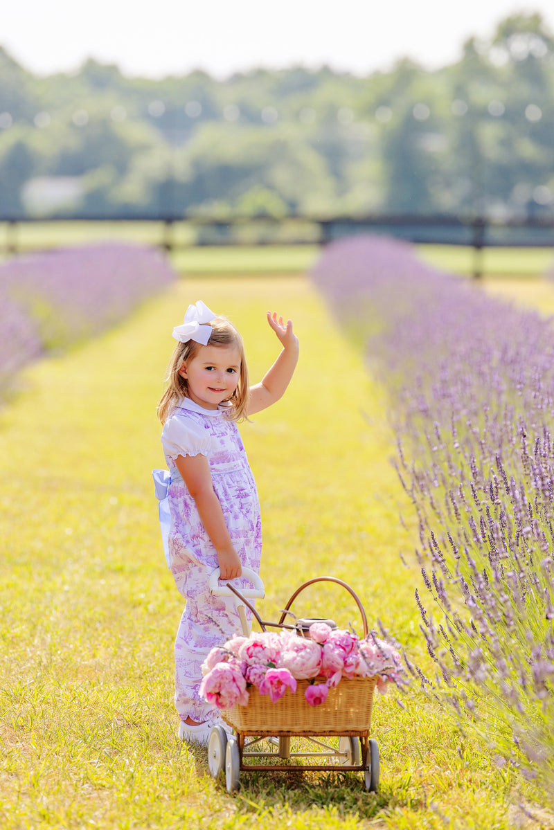 Sleeveless Rebecca Romper Lavender & Lambs