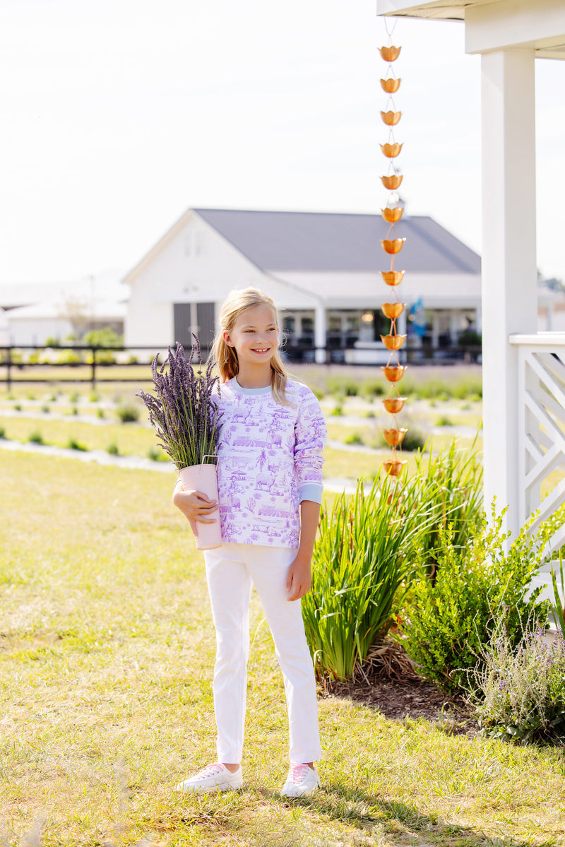 Cassidy Comfy Crewneck Lavender & Lambs
