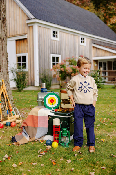 Isaac's Intarsia Sweater Keeneland Khaki Hunt Club