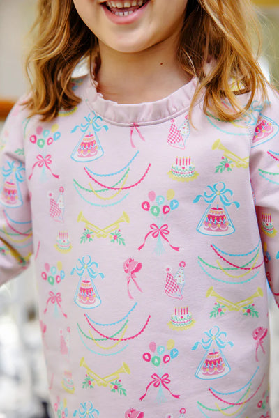Cassidy Comfy Crewneck Ruffle Golden Birthday
