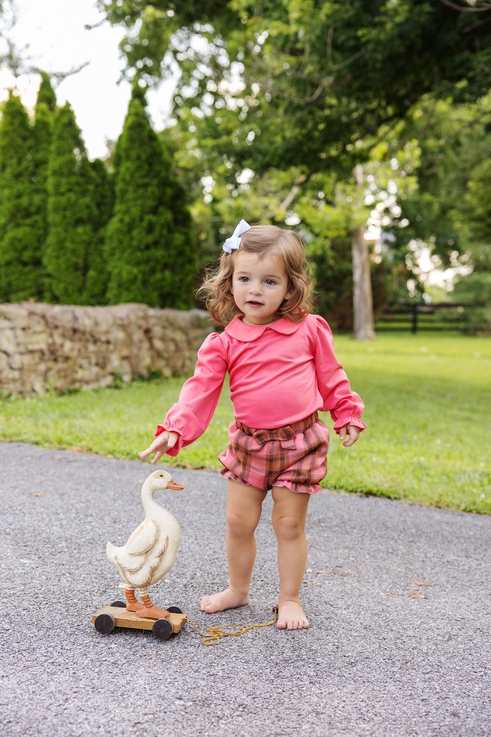 Girls Maude's Peter Pan Collar LS Shirt & Onesie PCC