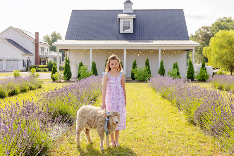 Macie Midi Dress Lavender & Lambs
