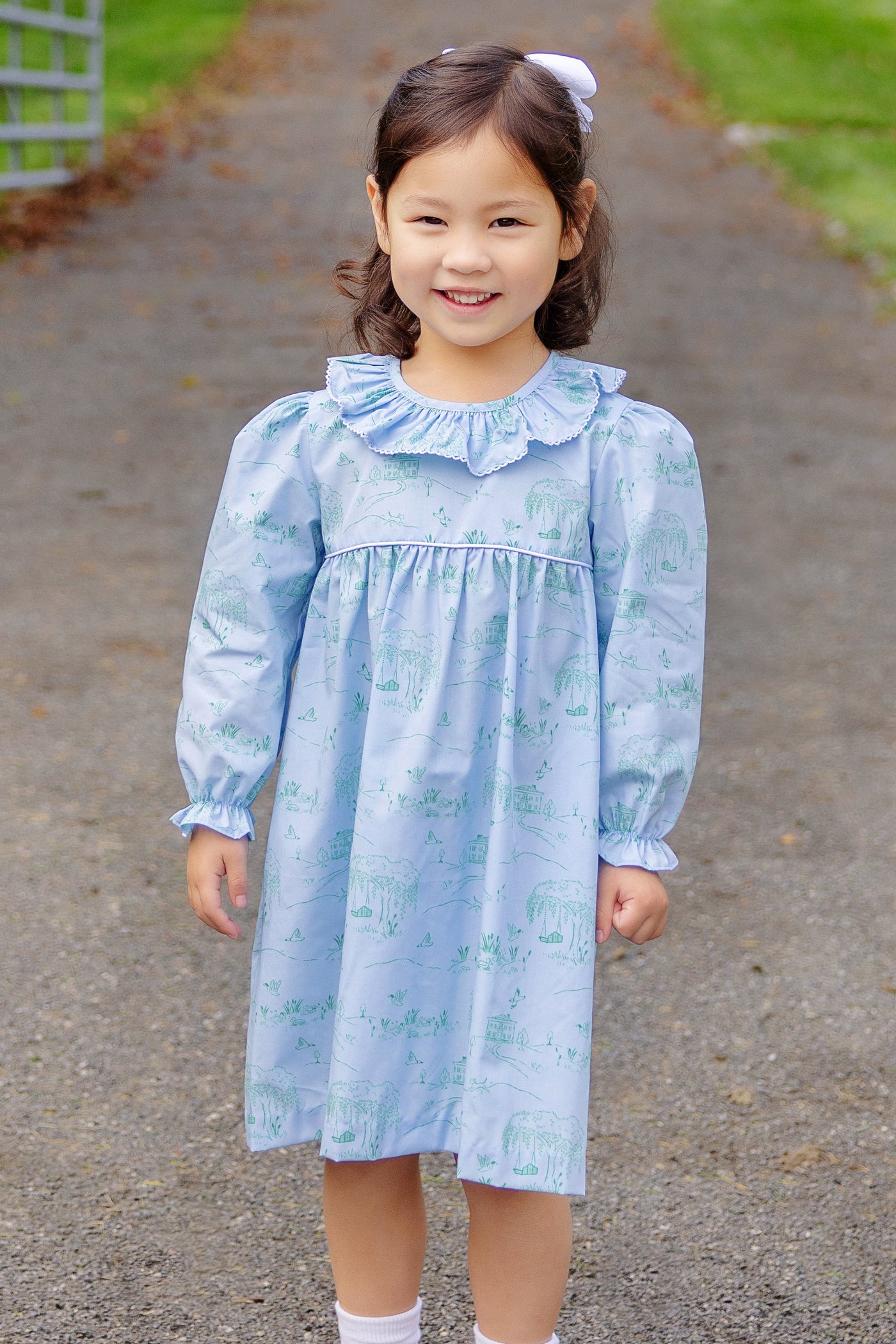 LS Ramona Ruffle Dress Germantown Toile