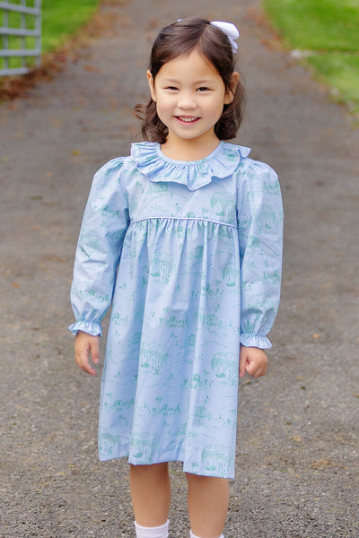 LS Ramona Ruffle Dress Germantown Toile