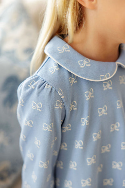 Sadie Sweatshirt Dress Blue Bon Ton Bows