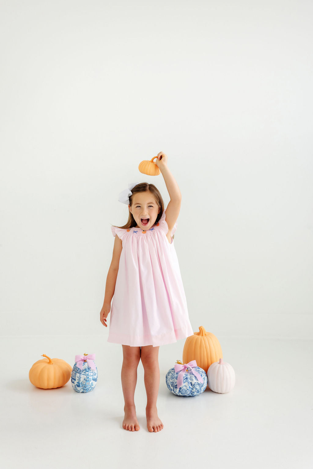 Sandy Smocked Dress Palm BP Pumpkins