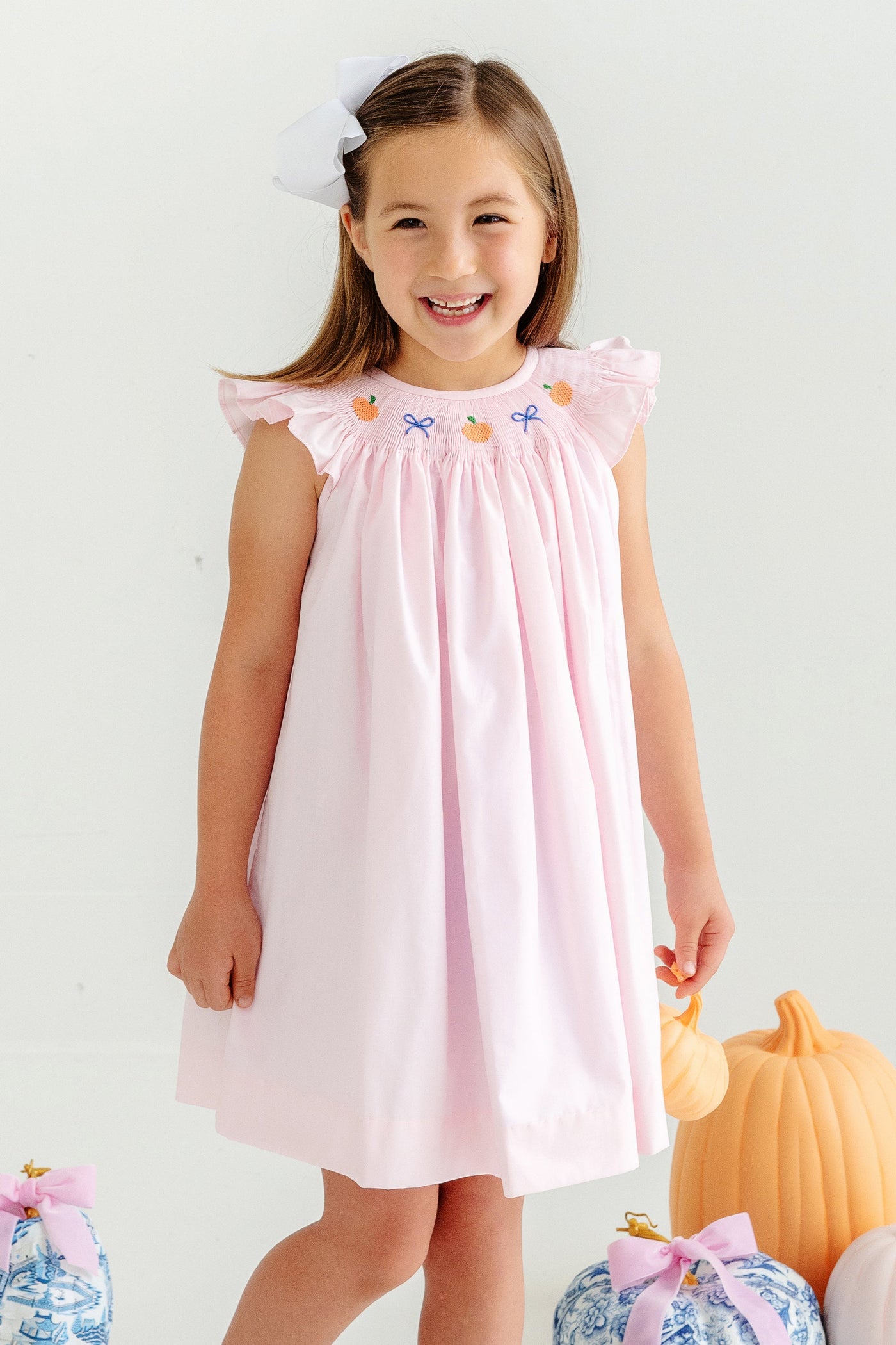 Sandy Smocked Dress Palm BP Pumpkins