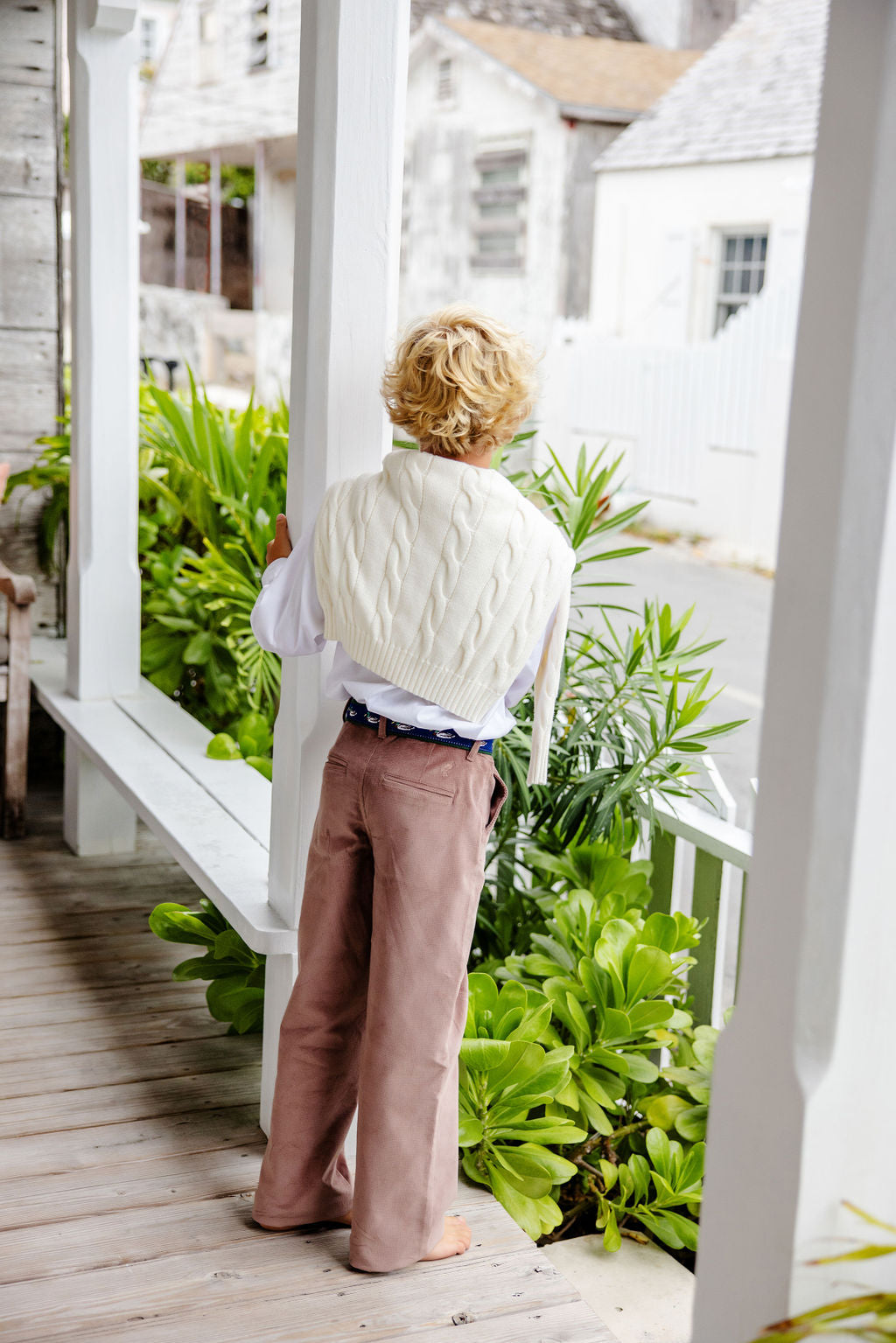 Prep School Pants Gray Bay Brown