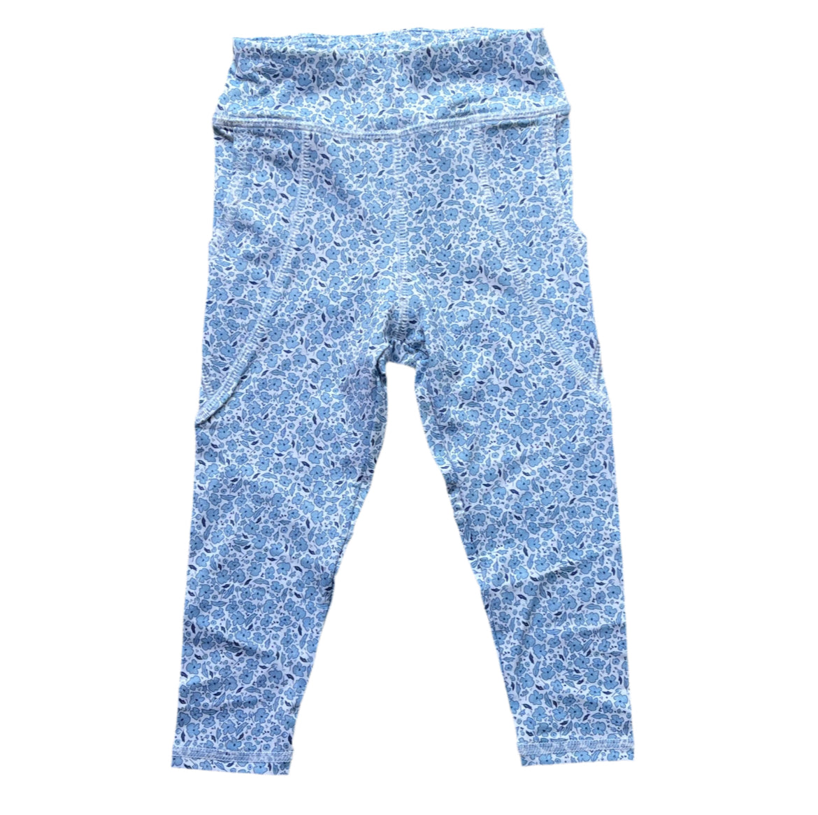 Athletic Leggings Mini Blue Floral