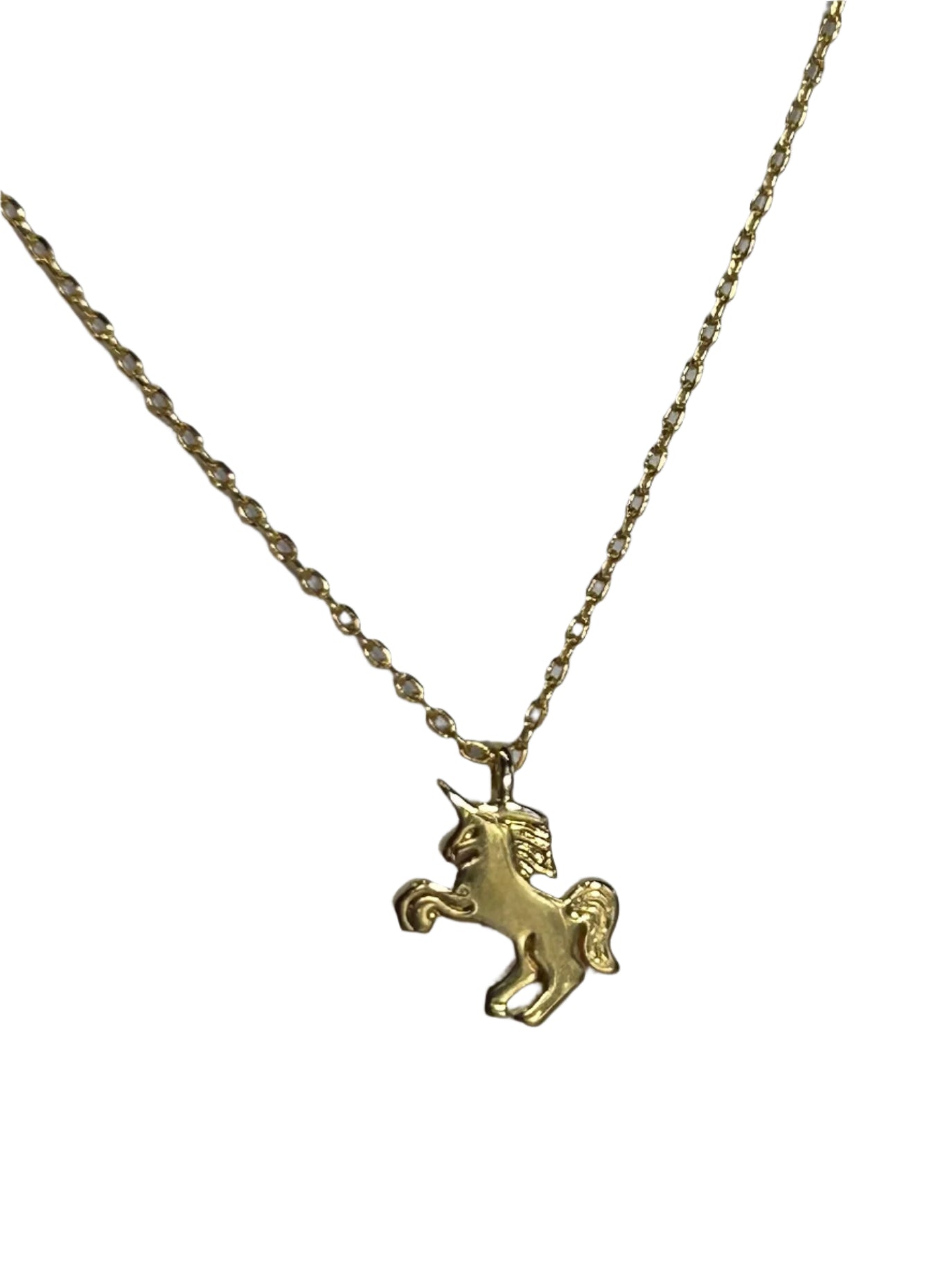 Gold Unicorn Pendant Necklace