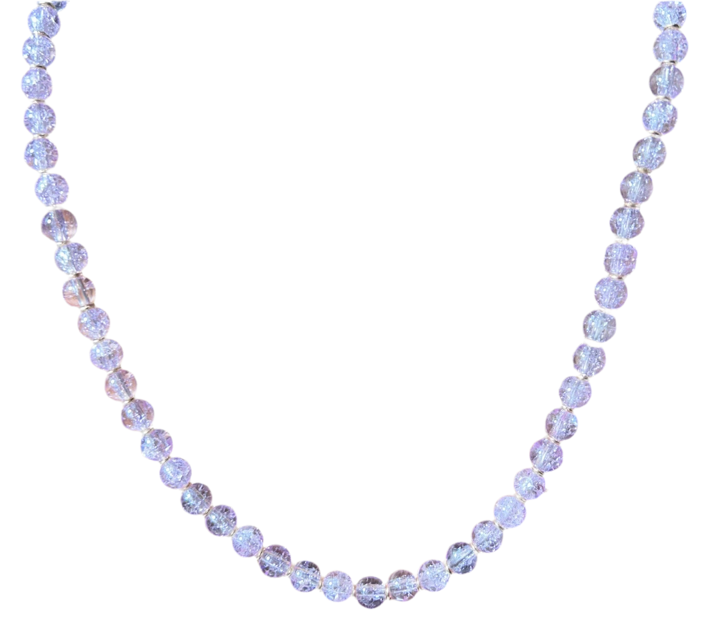 Purple Color Glass Beaded Necklace