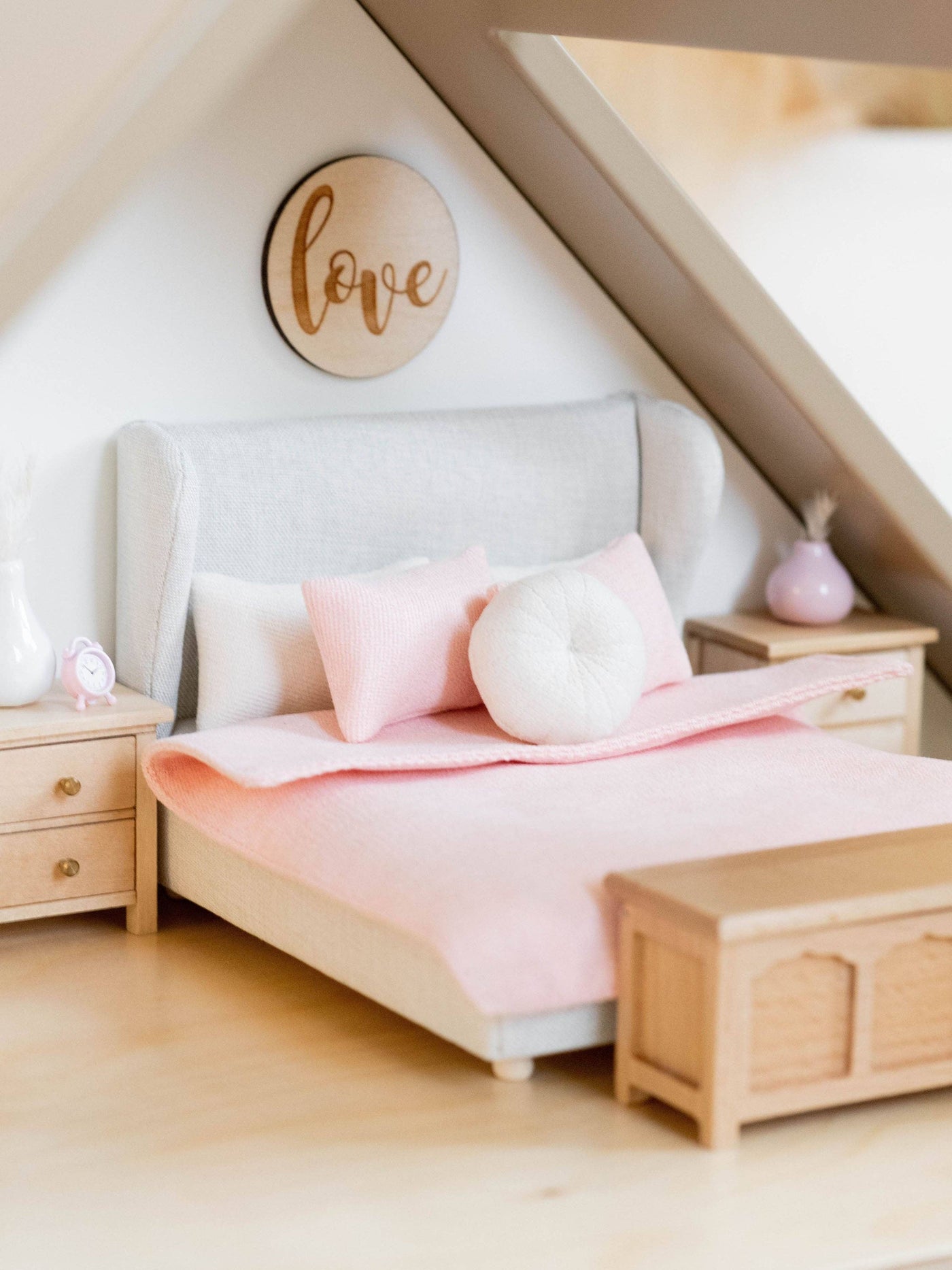 Dollhouse Double Bedding Set | Soft Pink