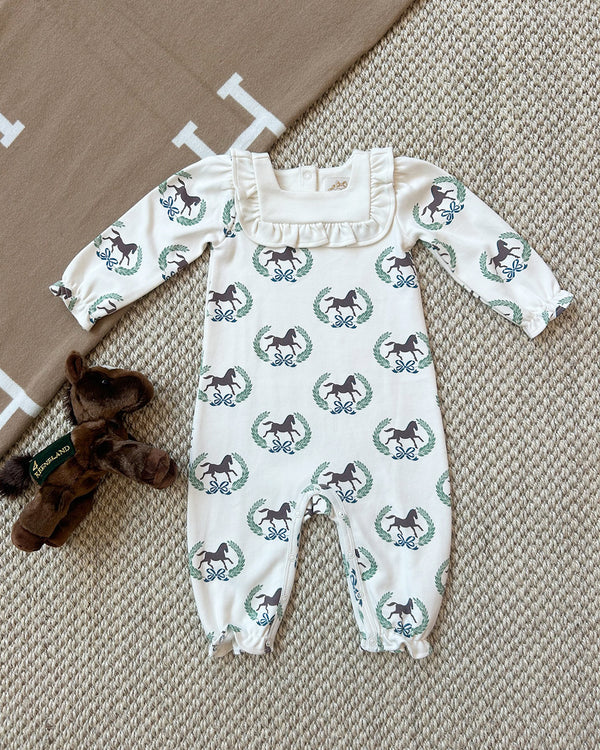 Darla Day Romper Highland Horses & Palmetto Peal