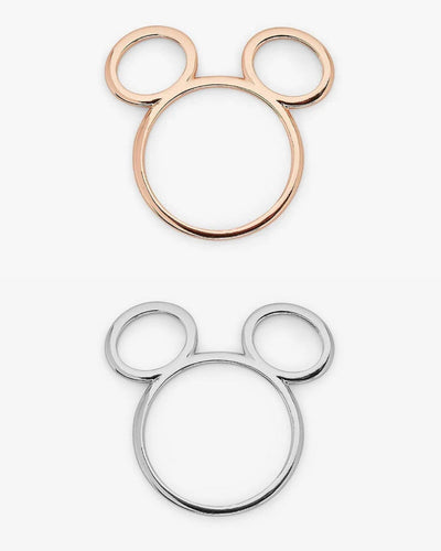 Flat Mickey Head Ring (2 Colors)