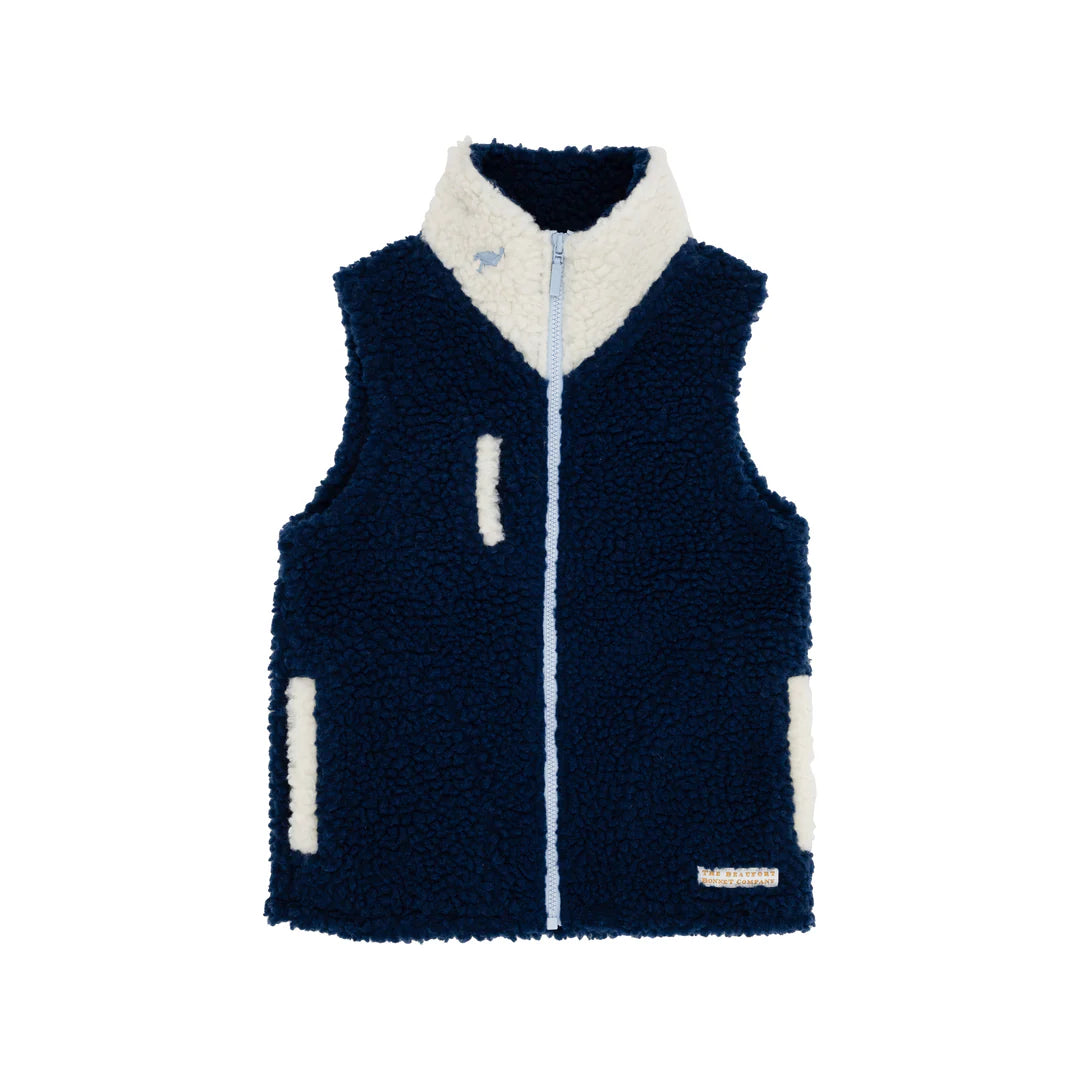 Van Camp Vest Sherpa NanNavy PalmPearl BerrBlue