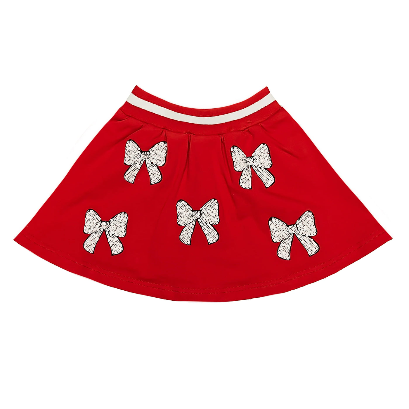 Red and White Bows Skort