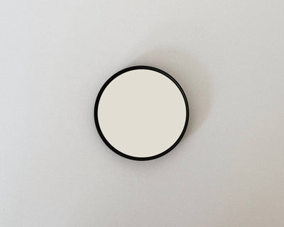 Miniature Round Wall Mirror: White