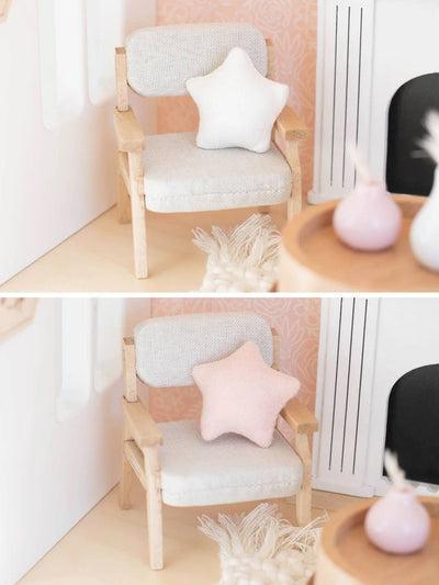 Dollhouse Star Pillow | Two Colors: White