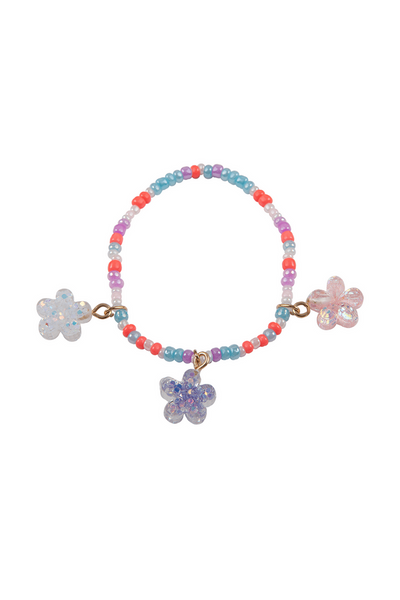 Boutique Shimmer Flower Bracelet