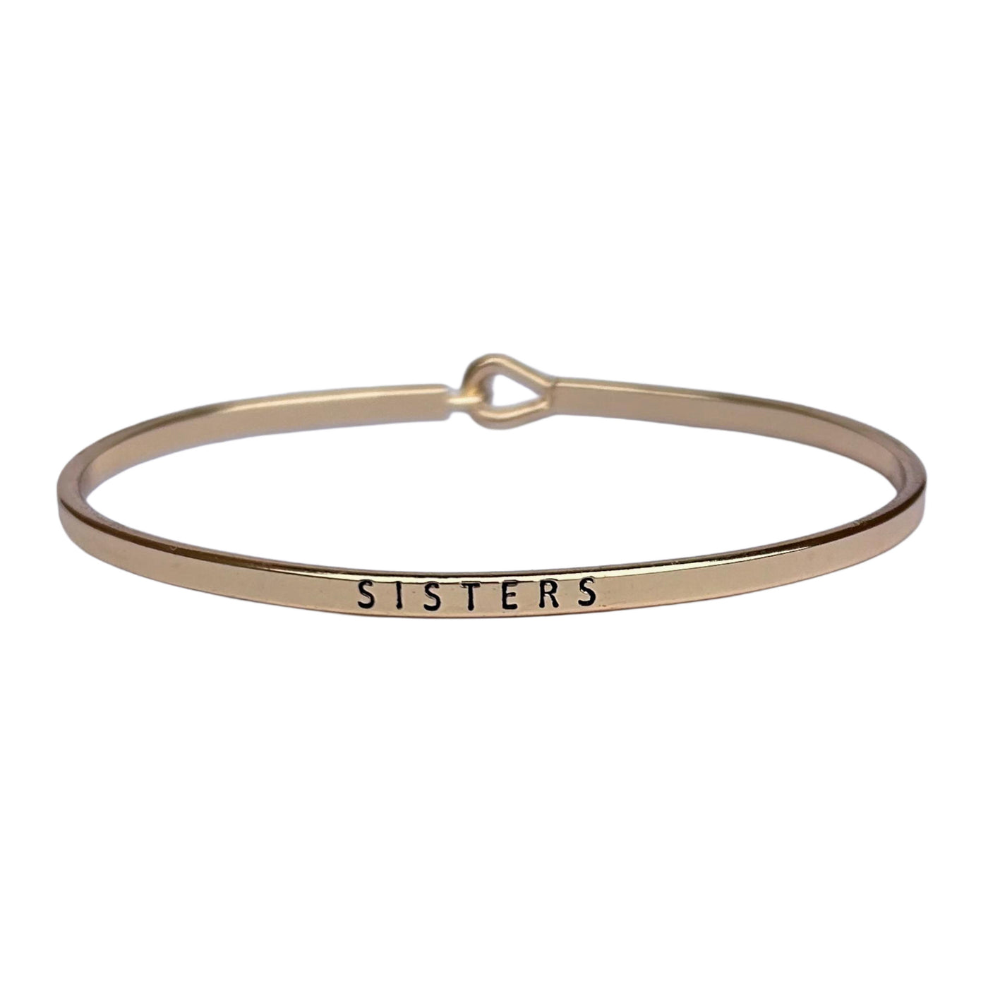 Gold Hook Bracelet Inspirational Assorted Engravings