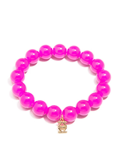 Glass Bead Stretch Bracelet - Various Colors
