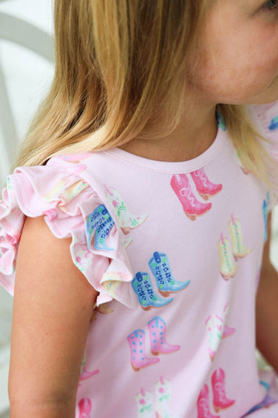 Ruehling Ruffle Dress Cute to Boot