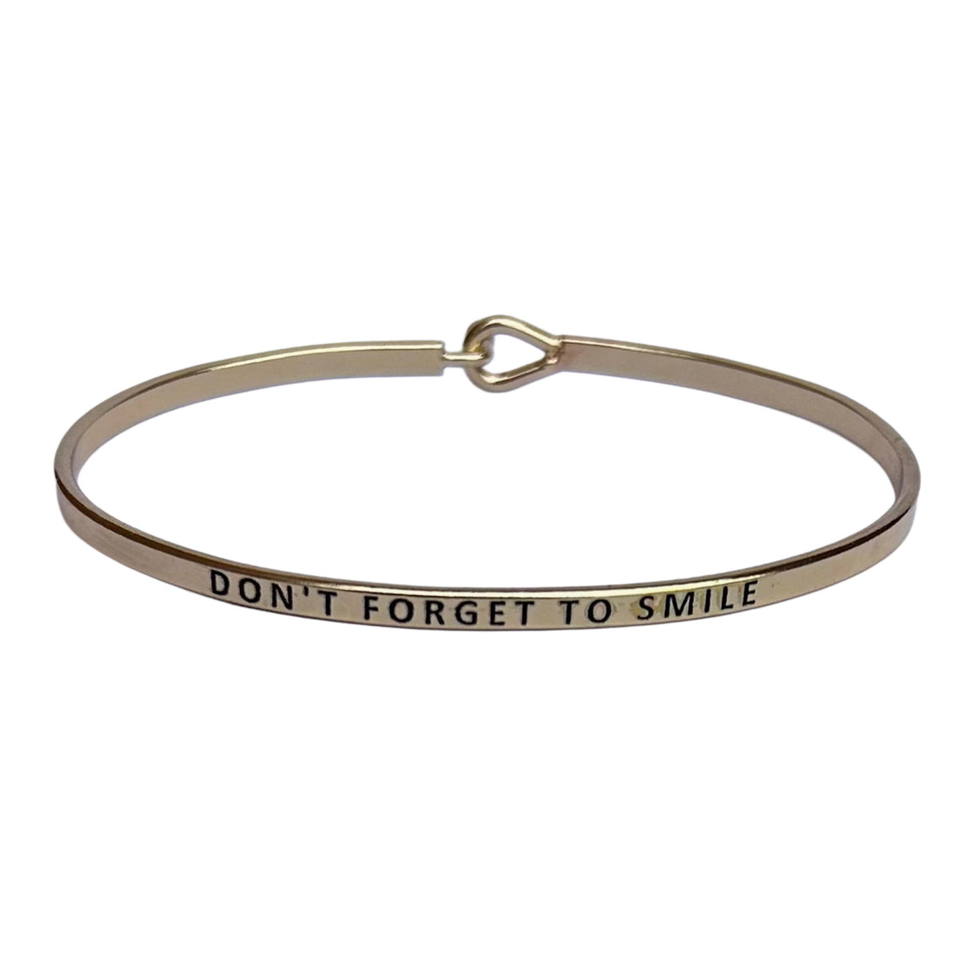 Gold Hook Bracelet Inspirational Assorted Engravings