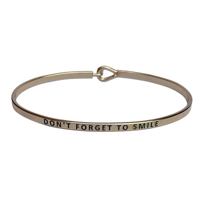 Gold Hook Bracelet Inspirational Assorted Engravings