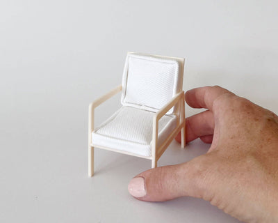 Modern Dollhouse Armchair: Petal