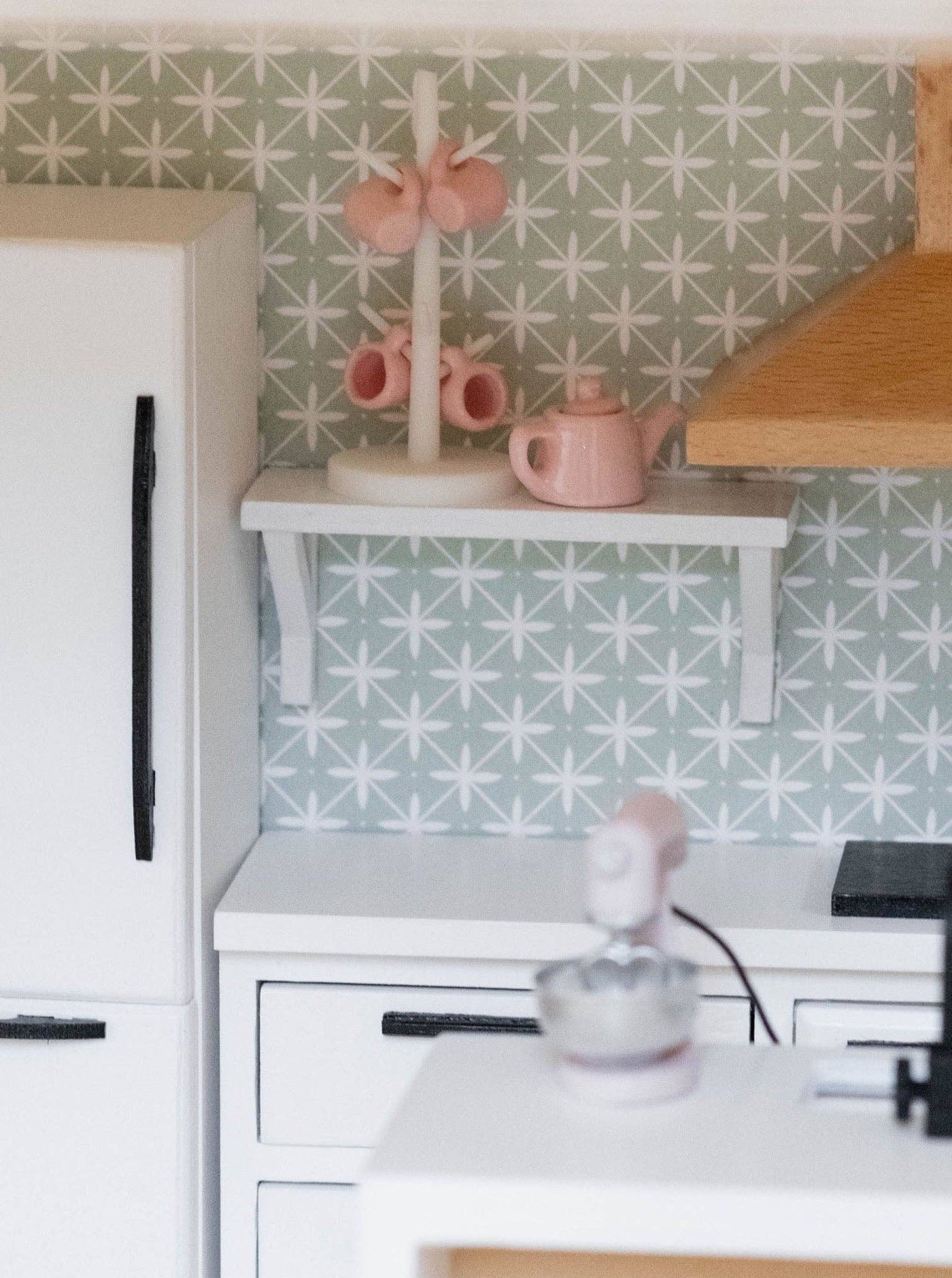 Dollhouse Bracketed Wall Shelf | Two Finishes: Natural Wood