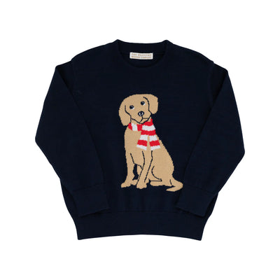 Isaac's Intarsia Sweater Nantucket Navy Dog